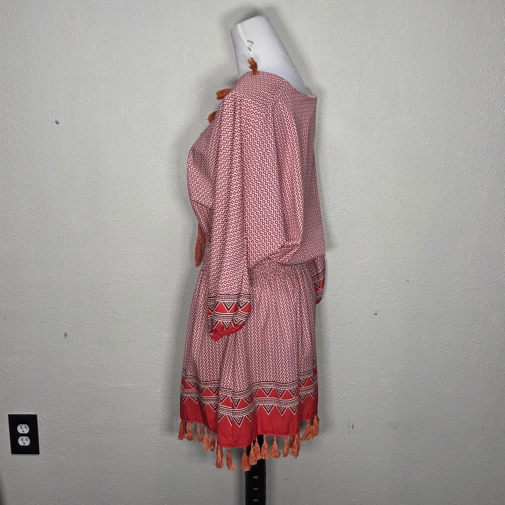 Boho Dress Multicolor Tassel Details Size see measurents - Picture 5 of 6